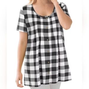 NWOT Woman Within Buffalo Plaid Top